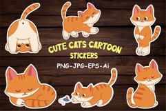 Cute Cats Cartoon Character Stickers Product Image 1