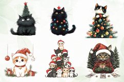 Cats Christmas Sublimation Clipart Product Image 6