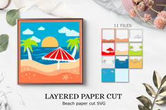Beach layered paper cut | beach layered paper cutting Product Image 1
