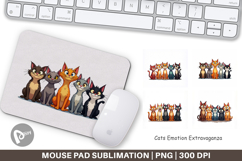 Cats Emotion Mouse Pad Product Image 1