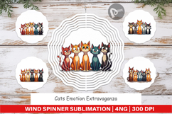 Cats Emotion Wind Spinner Product Image 1