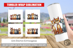 Cats Emotion Tumbler Product Image 1