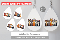 Cats Emotion Earring Product Image 1