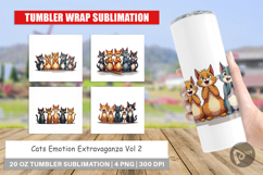 Cats Emotion Tumbler Product Image 1
