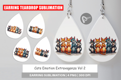 Cats Emotion Earring Product Image 1