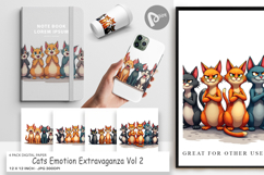 Cats Emotion Digital Paper Product Image 1