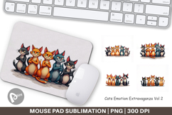 Cats Emotion Mouse Pad Product Image 1