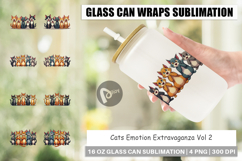 Cats Emotion Glass Can Product Image 1