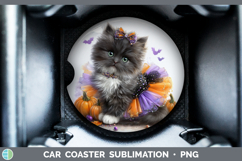 GorgeousCats Halloween Car Coaster design.