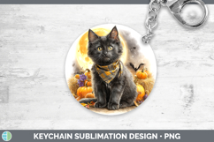 GorgeousCats Halloween Bandana Keychain design.