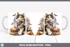 GorgeousCats Halloween Bandana Mug Wrap design.