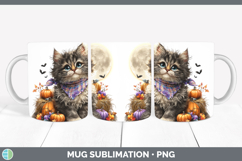 GorgeousCats Halloween Bandana Mug Wrap design.