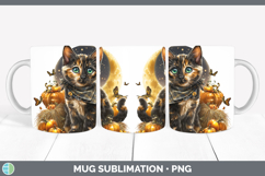 GorgeousCats Halloween Bandana Mug Wrap design.