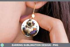 GorgeousCats Halloween Round Earrings design.