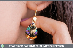 GorgeousCats Halloween Teardrop Earrings design.