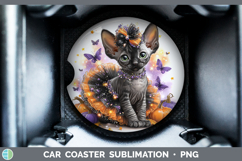 GorgeousCats Halloween Car Coaster design.