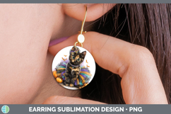 GorgeousCats Halloween Round Earrings design.