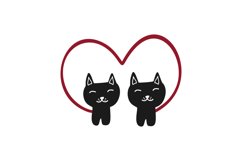 Cats In Love SVG Cut File Product Image 1