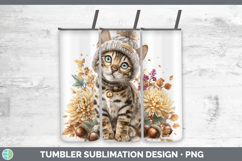 GorgeousCats Knit Hat Tumbler design.