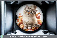 GorgeousCats Knit Hat Car Coaster design.