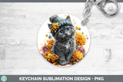GorgeousCats Knit Hat Keychain design.