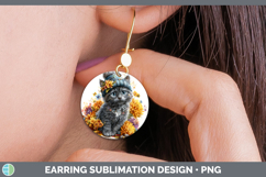 GorgeousCats Knit Hat Round Earrings design.