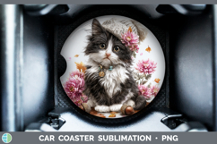 GorgeousCats Knit Hat Car Coaster design.