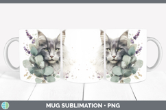 GorgeousCats Lavender and Eucalyptus Mug Wrap design.