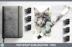 GorgeousCats Lavender and Eucalyptus Pen Wrap design.