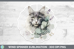 GorgeousCats Lavender and Eucalyptus Wind Spinner design.