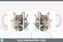 GorgeousCats Lavender and Eucalyptus Mug Wrap design.