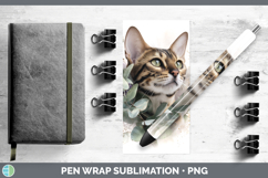 GorgeousCats Lavender and Eucalyptus Pen Wrap design.