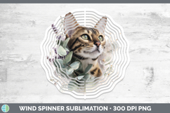 GorgeousCats Lavender and Eucalyptus Wind Spinner design.