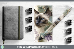 GorgeousCats Lavender and Eucalyptus Pen Wrap design.