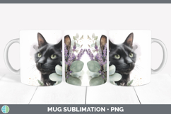 GorgeousCats Lavender and Eucalyptus Mug Wrap design.