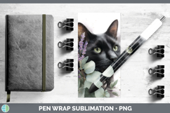 GorgeousCats Lavender and Eucalyptus Pen Wrap design.