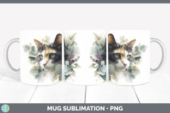GorgeousCats Lavender and Eucalyptus Mug Wrap design.