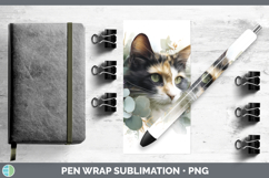 GorgeousCats Lavender and Eucalyptus Pen Wrap design.