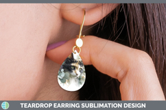 GorgeousCats Lavender and Eucalyptus Teardrop Earrings design.