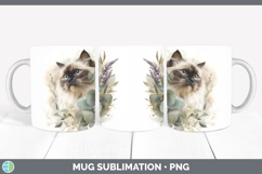 GorgeousCats Lavender and Eucalyptus Mug Wrap design.