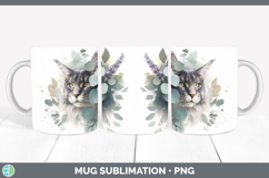 GorgeousCats Lavender and Eucalyptus Mug Wrap design.