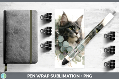 GorgeousCats Lavender and Eucalyptus Pen Wrap design.