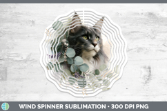 GorgeousCats Lavender and Eucalyptus Wind Spinner design.