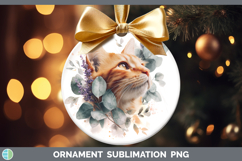 GorgeousCats Lavender and Eucalyptus Ornament design.