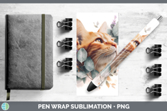 GorgeousCats Lavender and Eucalyptus Pen Wrap design.
