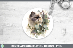 GorgeousCats Lavender and Eucalyptus Keychain design.