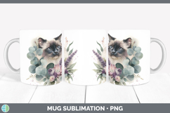 GorgeousCats Lavender and Eucalyptus Mug Wrap design.