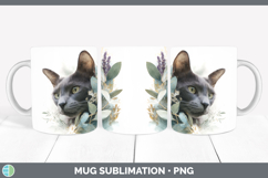 GorgeousCats Lavender and Eucalyptus Mug Wrap design.
