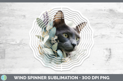 GorgeousCats Lavender and Eucalyptus Wind Spinner design.