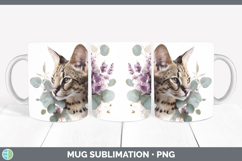 GorgeousCats Lavender and Eucalyptus Mug Wrap design.